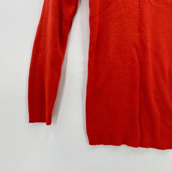 Lasoon Sweater Womens Knit Pullover Long Sleeve Ribbed Crew Neck Orange XS - Picture 7 of 8